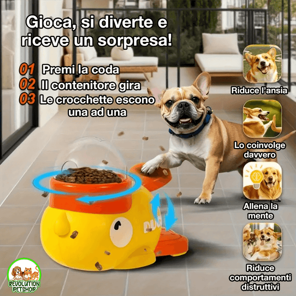 SNACKOTTO™ DISPENSER INTERATTIVO ANTI-VORACE CANI & GATTI