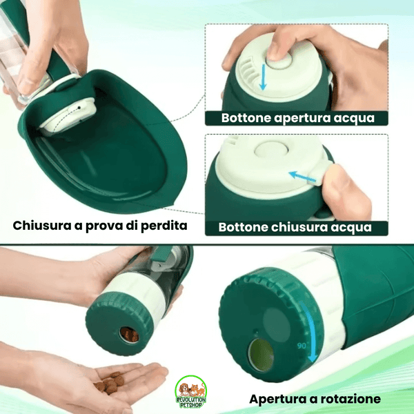FogliaViva™ Borraccia portatile 2 in 1