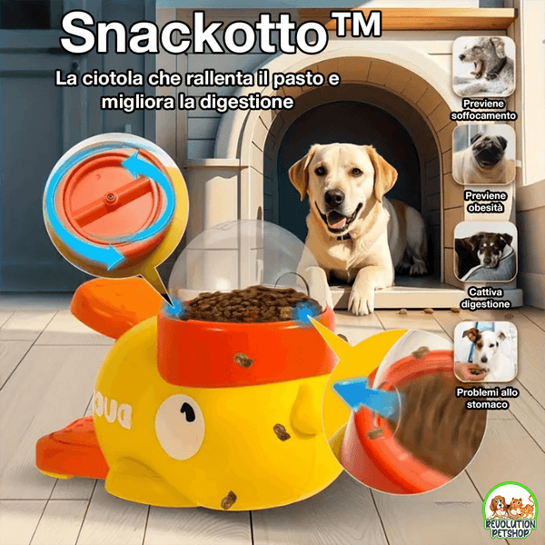 SNACKOTTO™ DISPENSER INTERATTIVO ANTI-VORACE CANI & GATTI