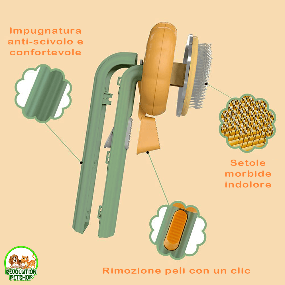 SPAZZOLA TOELETTATURA RIMUOVI PELI PETTINPET™
