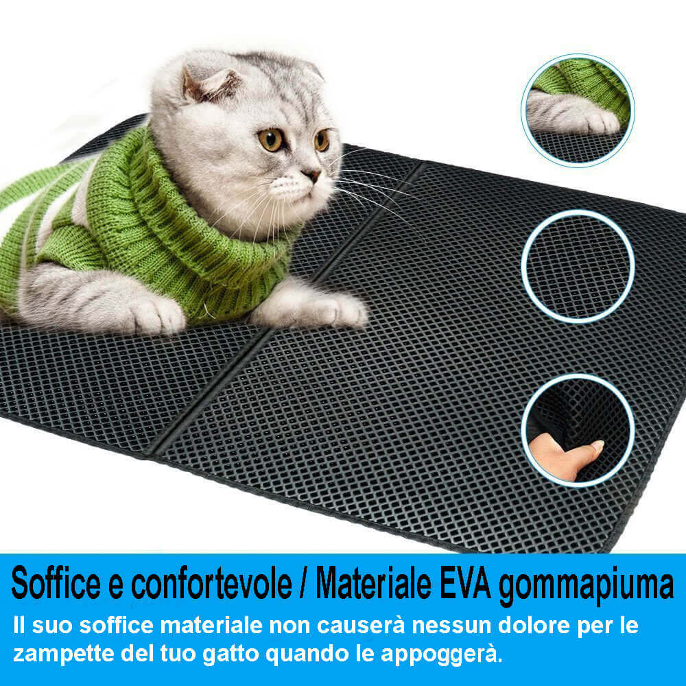 TAPPETINO PER LETTIERA CATTURA SABBIA ECOLOGICO "CATLETTY"