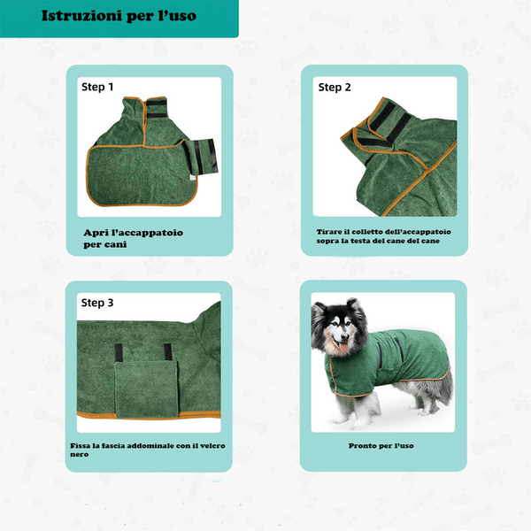 ACCAPPATOIO PER ANIMALI "BATHYPET™ DI REVOLUTIONPETSHOP